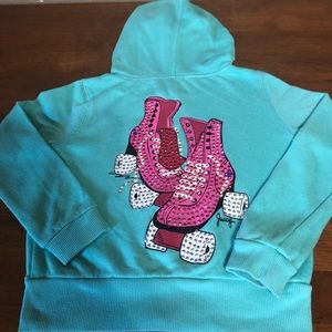 Juicy Couture Zip up Hoodie w/ rhinestones